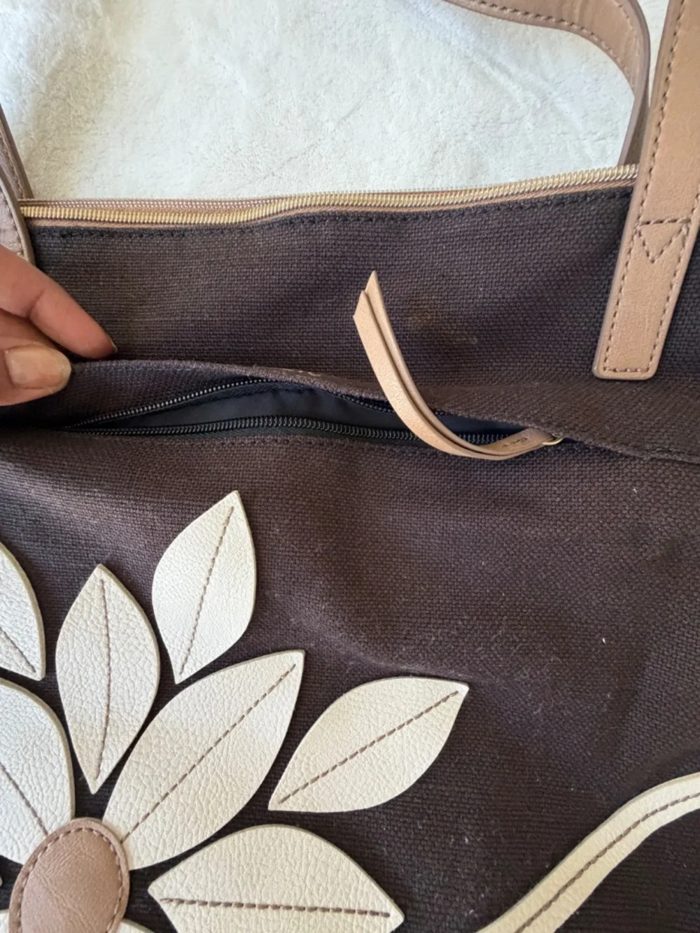 Relic Brown Floral Tote Bag | Vintage Inspired | Large Shoulder Bag